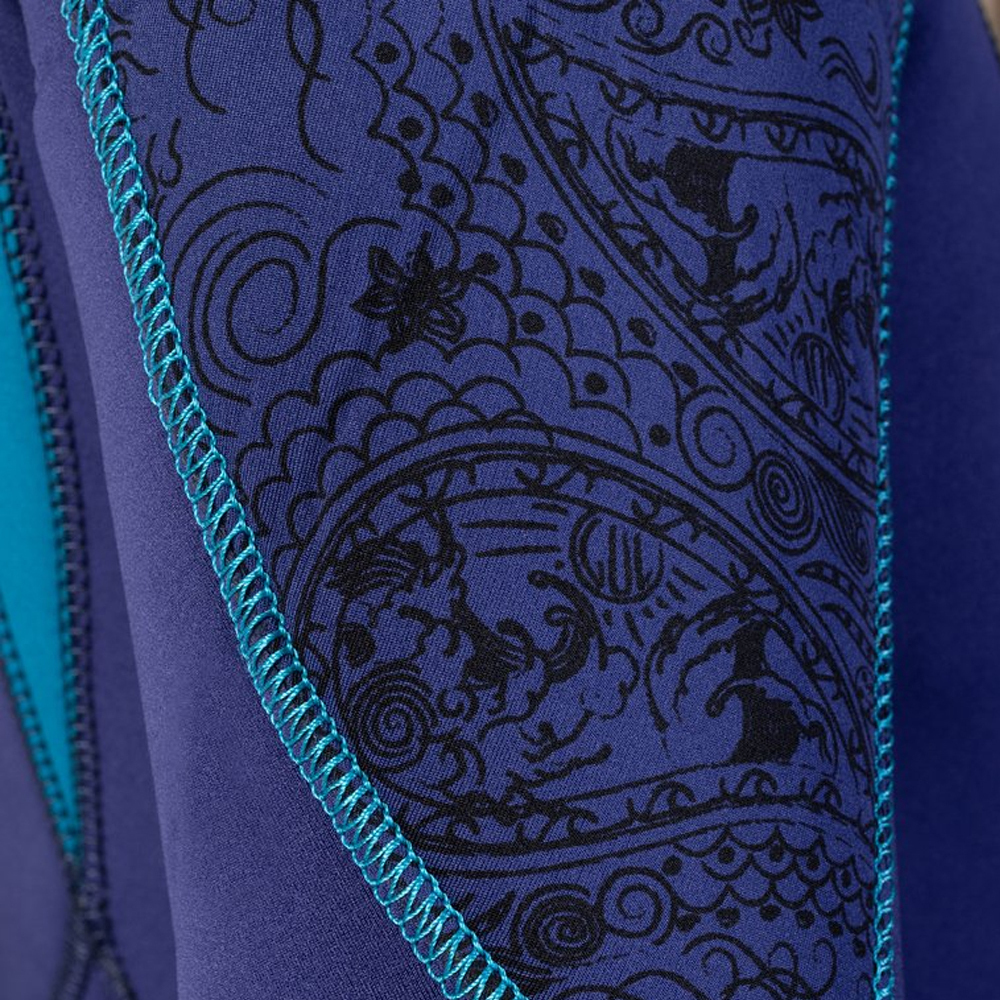 2025 Gul Womens Response 4/3mm GBS Back Zip Wetsuit RE1248-C1 - Blue / Teal